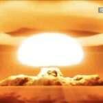 Imágenes siniestras transmitidas por NTV destacaron las explosiones nucleares y el 'Armagedón' que vendría después.