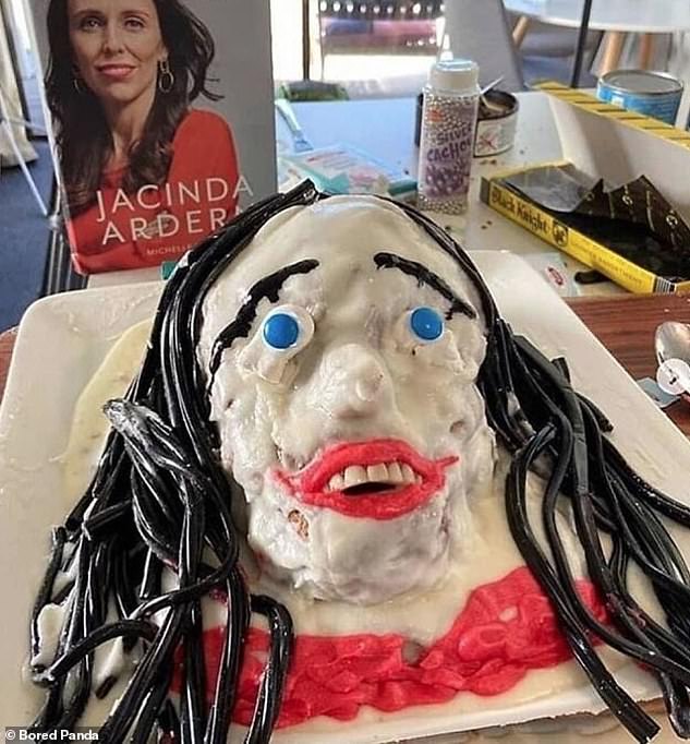 Ella es una inspiración para muchos en todo el mundo, pero en forma de pastel, la primera ministra de Nueva Zelanda, Jacinda Ardern, no es tan atractiva.