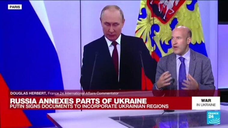 Pompa y 'escena': Putin firma documentos para anexar regiones ucranianas