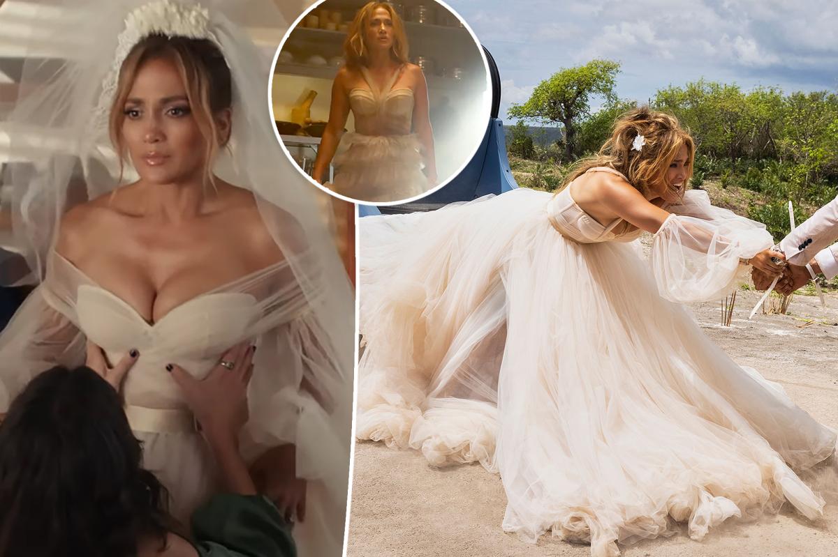 Por qué Jennifer Lopez lleva 28 vestidos de novia en 'Boda a lo Escopeta'