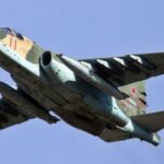 Su-25 ruso derribado en la región de Mykolaiv