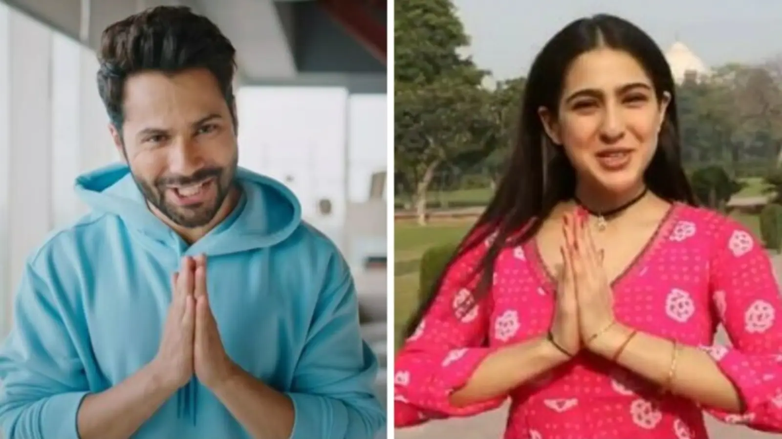  Varun Dhawan imita el estilo característico de Sara Ali Khan para anunciar su próxima película Ae Watan Mere Watan.  Reloj
