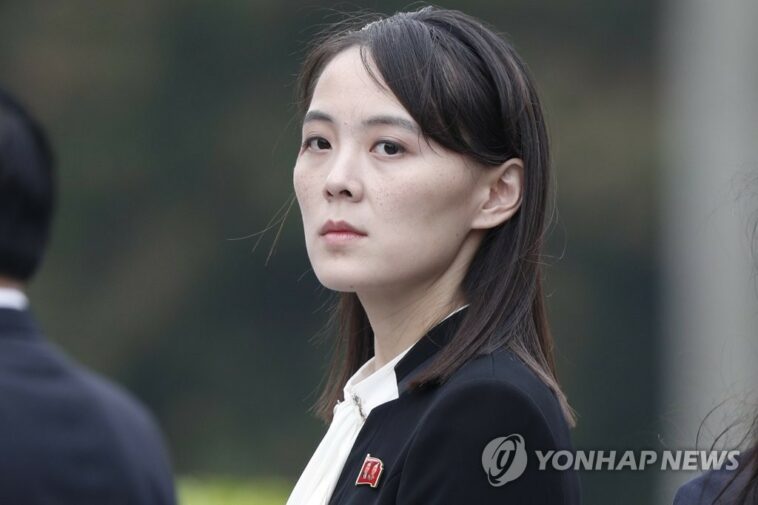 (LEAD) N. Korean leader&apos;s sister lambasts Yoon Suk-yeol gov&apos;t over talk of sanctions on Pyongyang