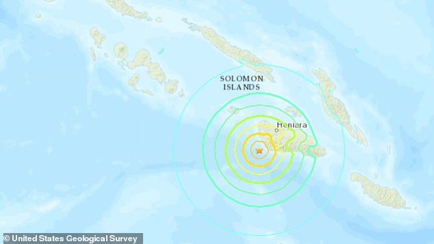 Se emitió una advertencia de tsunami para las Islas Salomón después de que un terremoto de magnitud 7.0 azotara el territorio al suroeste de la capital, Honiara, poco después del mediodía del martes.