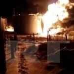 Incendio en depósito de petróleo ruso