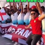 Un video compartido en línea mostró a varios grupos de fanáticos con uniformes y pancartas similares a los que se les preguntaba quién ganaría la Copa del Mundo.