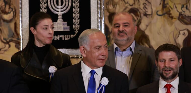 Benjamin Netanyahu and Bezalel Smotrich credit: Yossi Zamir