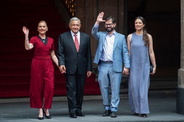 Presidente de Chile Gabriel Boric en visita oficial a México