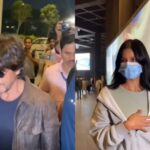 Shah Rukh Khan opta por lo casual mientras vuela fuera de Mumbai, los fanáticos dicen que está "sobrecargado de calor";  Suhana Khan vista en el aeropuerto