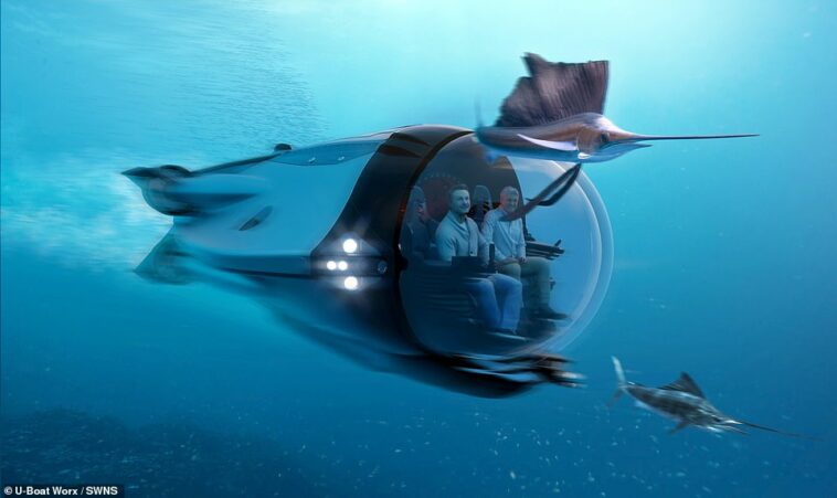 ¡Super Sub!  Cuando se trata de viajes futuristas, este nuevo submarino de ultra lujo tiene que estar ahí arriba.
