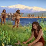 Los humanos prehistóricos cocinaron por primera vez con fuego hace al menos 780.000 años, según ha revelado un nuevo descubrimiento (impresión del artista)