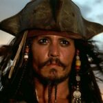 Johnny Depp as Captain Jack Sparrow in still from Pirates of the Caribbean