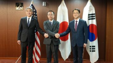 (LEAD) Top nuke envoys of S. Korea, U.S., Japan hold talks on N. Korea in Jakarta