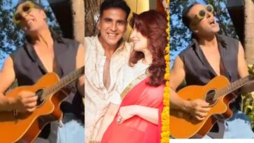 Akshay Kumar baila una canción navideña y toca la guitarra en Goa, Twinkle Khanna está "contenta" de no haberlo presenciado.  Reloj