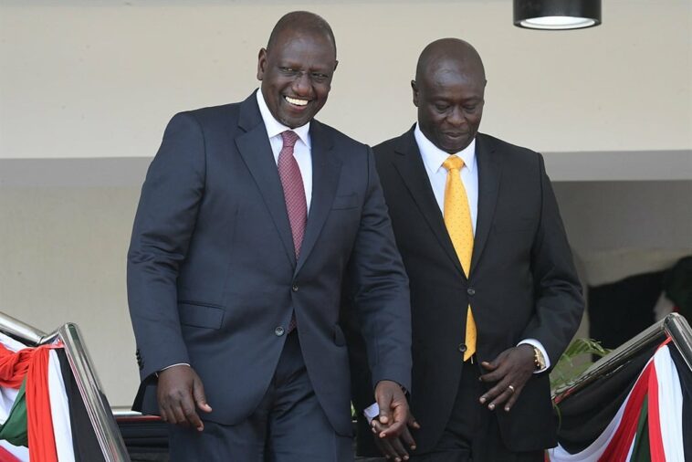 Kenya's President William Ruto (L) and Deputy President Rigathi Gachagua. (Photo: Simon MAINA / AFP)