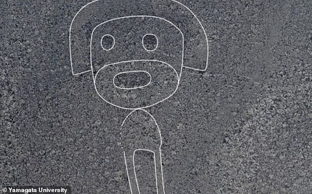 Se descubren más de 160 misteriosos geoglifos de Nazca en Perú, incluida una persona al estilo de Homero Simpson (en la foto)