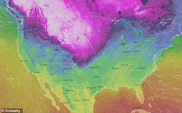 Un sistema de clima invernal y una ráfaga de frío afectarán a casi todos los estados y traerán lo que el Servicio Meteorológico Nacional llama un 