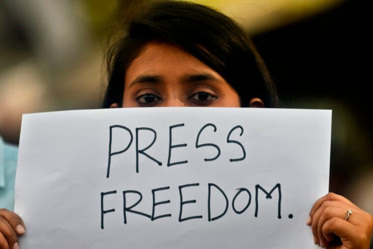 363 journalists were jailed around the world in 2022.