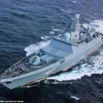 La fragata Almirante Gorshkov (en la foto) liderará un grupo de trabajo naval ruso a principios de 2023 en una demostración de fuerza hacia Occidente.