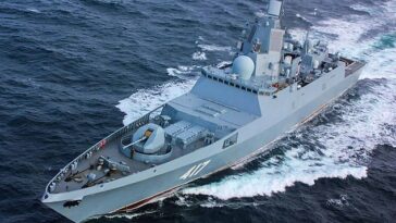 La fragata Almirante Gorshkov (en la foto) liderará un grupo de trabajo naval ruso a principios de 2023 en una demostración de fuerza hacia Occidente.