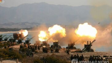 N.K. military orders artillery firing into sea to protest allies&apos; live-fire drills near border
