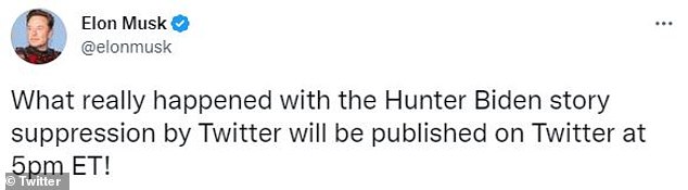 Musk envió el tweet anunciando la publicación del informe alrededor de las 4:00 p. m. del viernes.