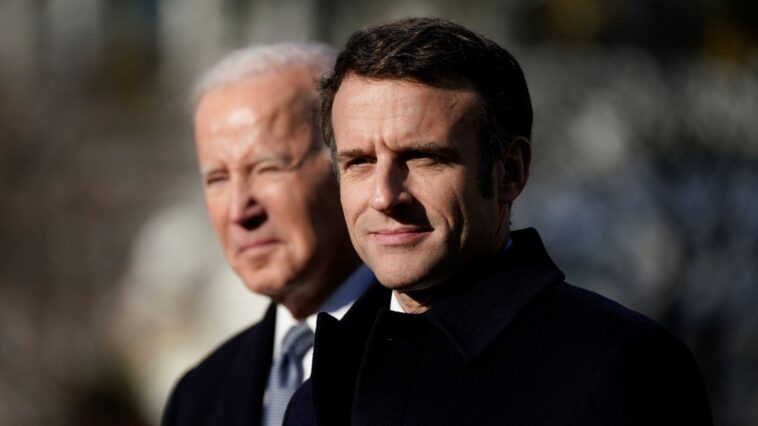 En la primera visita de estado de Biden, el presidente francés Macron dice que Estados Unidos debe apoyar a las democracias en medio de la agresión rusa