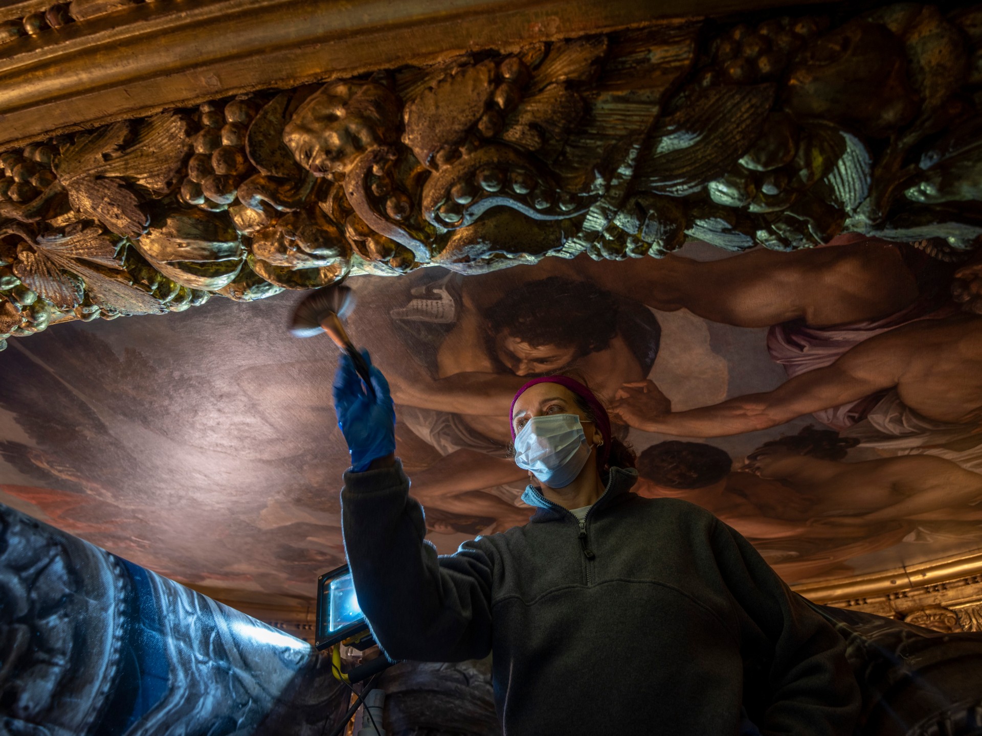 Fotos: 'Conservación preventiva' en palacio veneciano
