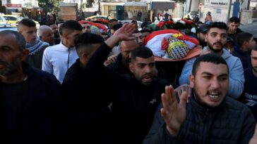 Funeral por 2 palestinos asesinados por ejército israelí