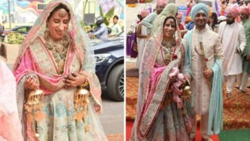 Guneet Monga y Sunny Kapoor se casan según los rituales sikh, gemelos en azul.  ver fotos