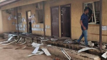 The electoral commission in Nigeria's headquarters office in Owerri was attacked by unknown gunmen.
