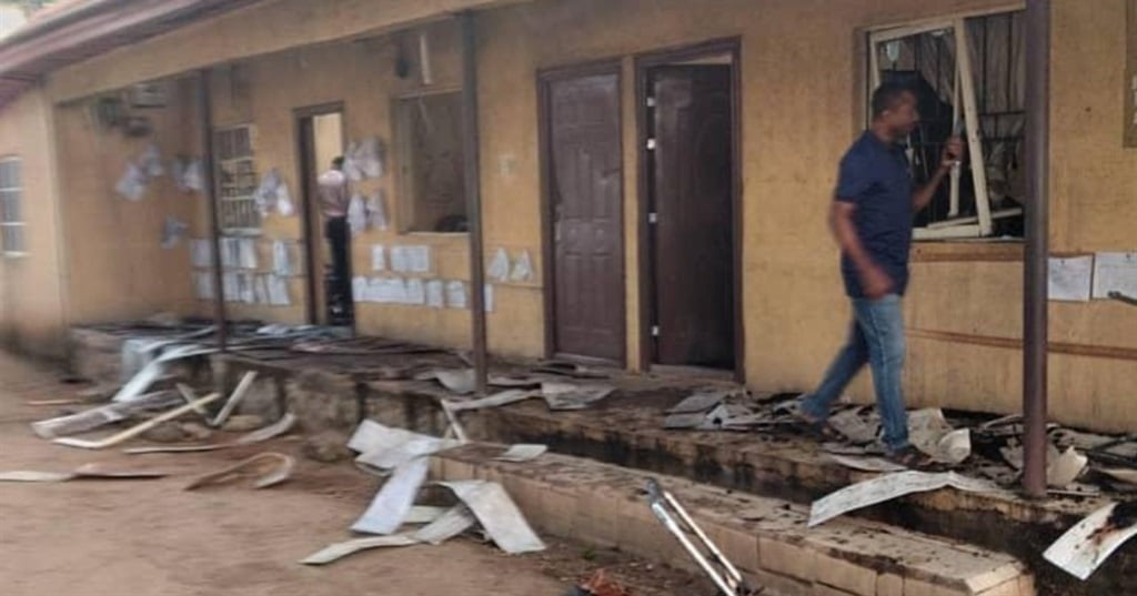 The electoral commission in Nigeria's headquarters office in Owerri was attacked by unknown gunmen.