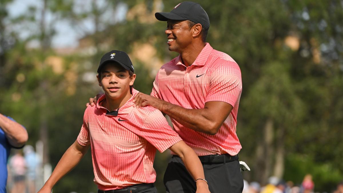 Jugando herido en PNC, Charlie Woods gana 'nuevo respeto' por papá, Tiger
