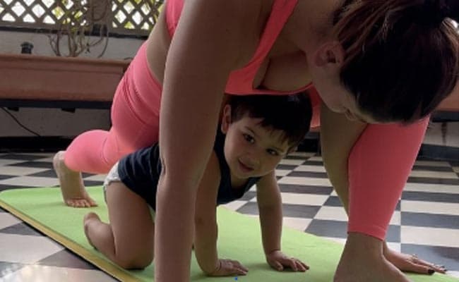 Kareena Kapoor Was Yoga-Bombed By Son Jeh And It