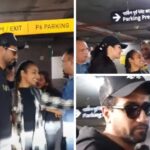 Katrina Kaif, Vicky Kaushal regresan a Mumbai después de las vacaciones de Rajasthan, son acosadas por ansiosos fanáticos en el aeropuerto.  Reloj