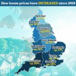 Los precios de la vivienda se dispararon hasta un 20 por ciento en algunas áreas del Reino Unido desde 2019, y los mayores aumentos se observaron en el sureste y suroeste de Inglaterra, según Rightmove en diciembre.