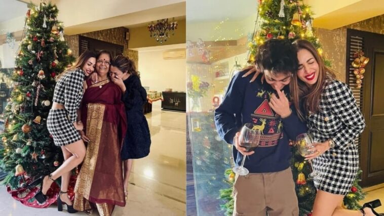 Malaika Arora extraña a Arjun Kapoor mientras celebra la Navidad con su hijo Arhaan Khan, familia en la casa de su madre.  ver fotos