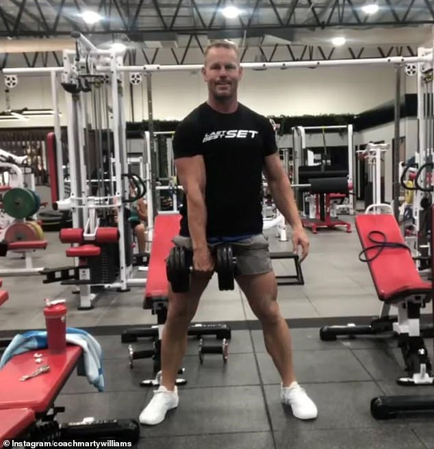 Martyn William (en la foto) supuestamente irrumpió en el gimnasio Shredded Health and Performance en Perth con un mazo para amenazar a la gente