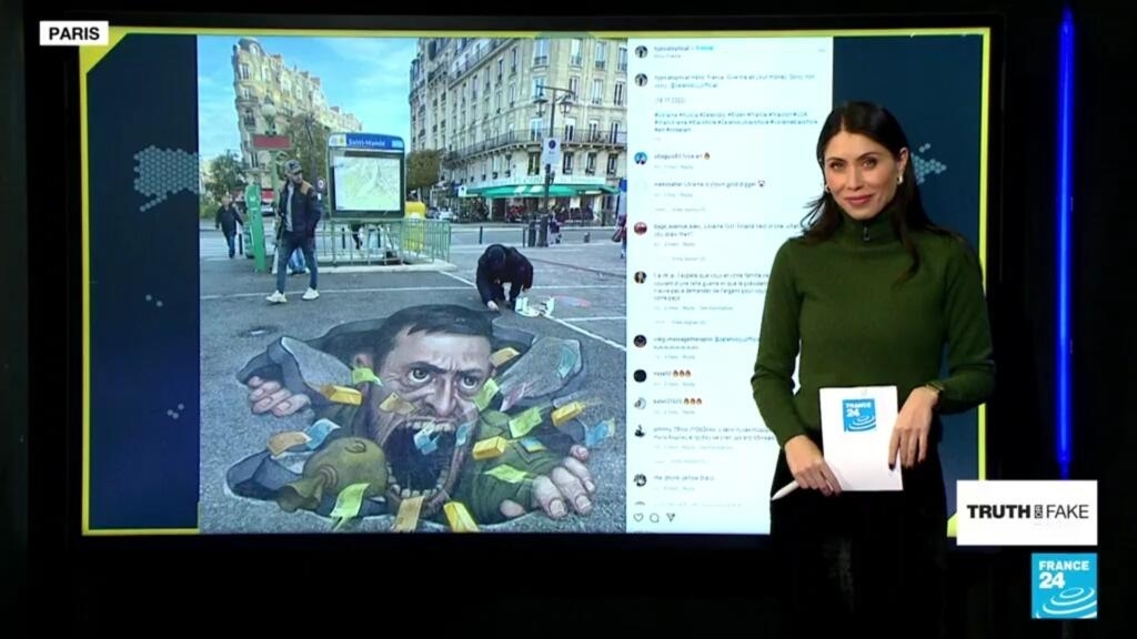 No, no se pintaron grafitis anti-Zelensky en los suburbios de París
