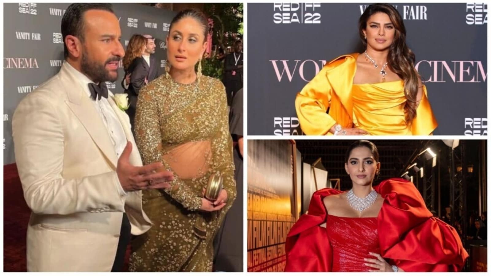 Priyanka Chopra, Kareena Kapoor, Sonam Kapoor y Saif Ali Khan deslumbran en el día 2 del Red Sea Film Fest: fotos
