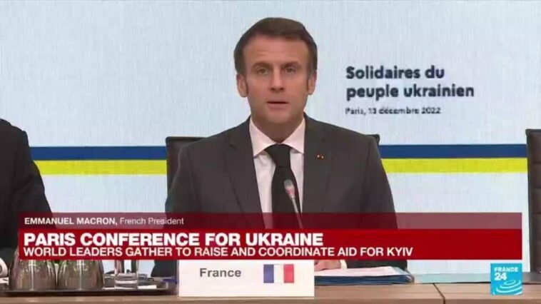 REPETICIÓN: Macron dice que la conferencia de París ayudará a los ucranianos a "pasar el invierno"