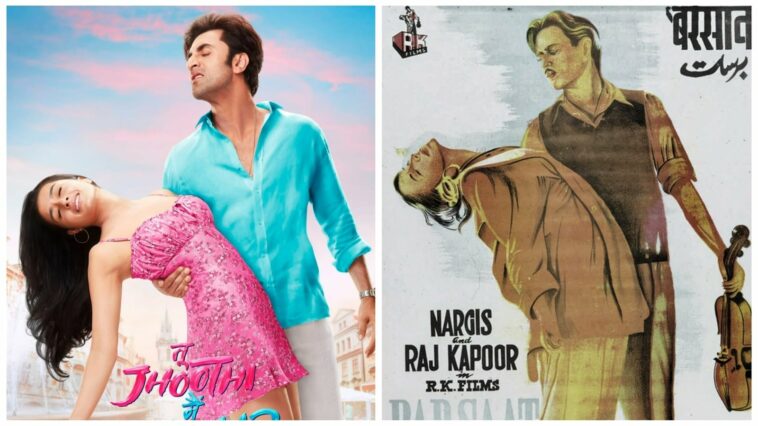 Ranbir Kapoor, Shraddha Kapoor le dan un giro peculiar a Raj Kapoor, la pose de Barsaat de Nargis en el póster de Tu Jhoothi ​​Main Makkaar