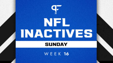 Semana 16 de inactivos de la NFL: los enfrentamientos del día de Navidad traen cierta incertidumbre
