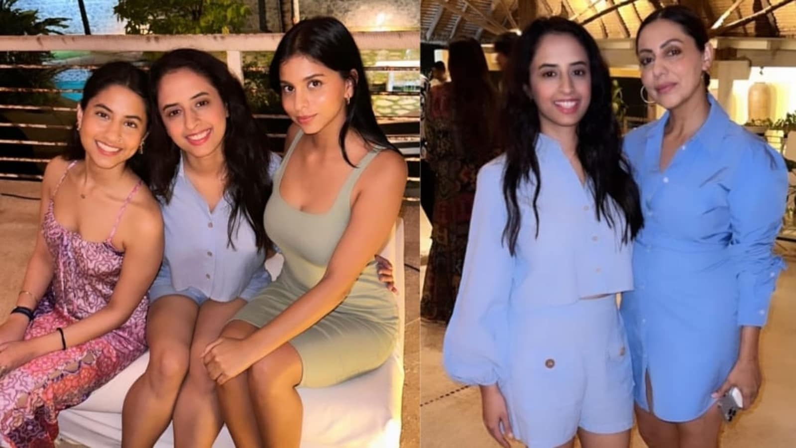 Suhana Khan se destaca con un vestido gris mientras se divierte con su madre Gauri Khan, amigos y familiares antes de la víspera de Año Nuevo.
