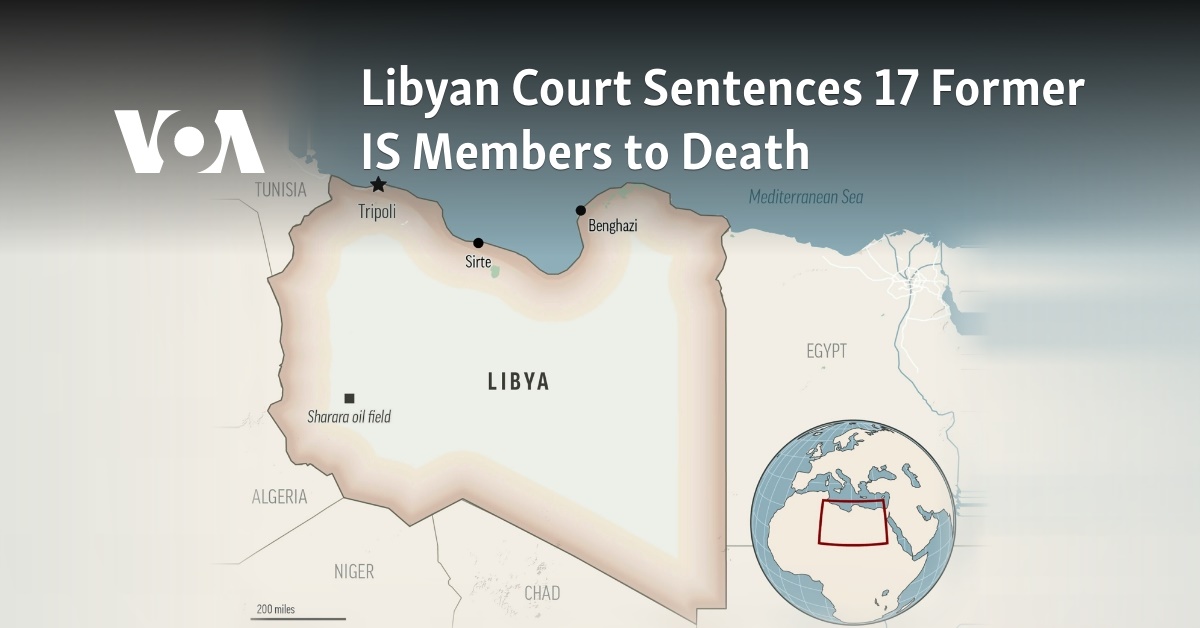 Tribunal libio condena a muerte a 17 exmiembros del EI

