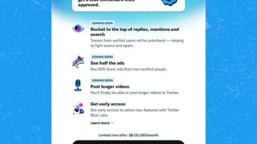 Twitter ha relanzado 'Twitter Blue', un servicio de suscripción que otorga a los usuarios un 'Blue Tick' de verificación por una tarifa mensual.
