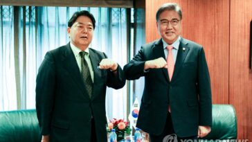 (LEAD) Top diplomats of S. Korea, Japan discuss forced labor issue in phone talks