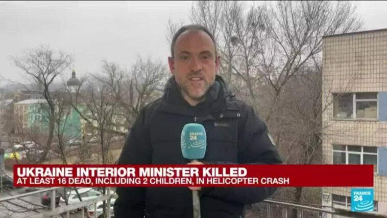Altos funcionarios ucranianos entre los 18 muertos en accidente de helicóptero cerca de Kyiv