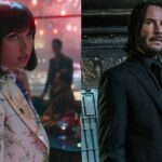 Ana de Armas in The Gray Man and Keanu Reeves in John Wick: Chapter 3 - Parabellum, pictured side by side.