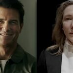 Tom Cruise as Maverick, Cate Blanchett starring in Tár